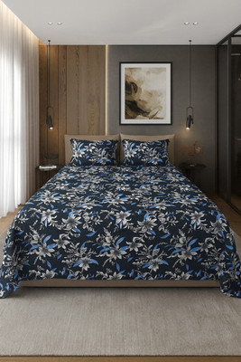 SCHp Woolen, Velvet Double Flat 240 TC Printed Bedsheet(Pack of 1, B_17)