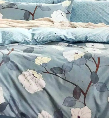 BEDD 230 TC Viscose King Printed Flat Bedsheet(Pack of 1, MULTICOLOR-17)