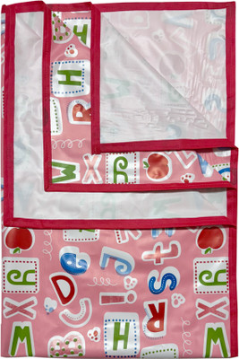ECOSOFT Plastic Baby Bed Protecting Mat(PINK BIG ABCD, Extra Large)