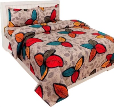jaiswal 180 TC Microfiber Double Solid Flat Bedsheet(Pack of 1, Multicolor)