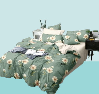 Yashi decor Cotton Double Flat 160 TC Abstract Bedsheet(Pack of 1, Multicolor)