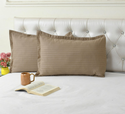 Cotton Bolls Textiles Cotton Pillows Cover(50 cm*70 cm, Pack of 2, Brown)