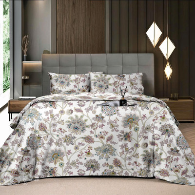 SCHp 320 TC Cotton Double Printed Flat Bedsheet(Pack of 1, B_26)