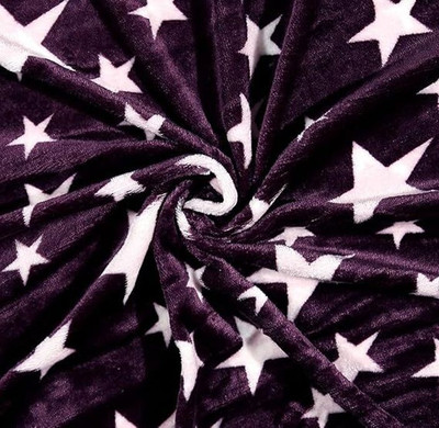 SHOPHOX Woolen Single Fitted (Elastic) 300 TC Abstract Bedsheet(Pack of 1, Purple, Orange)