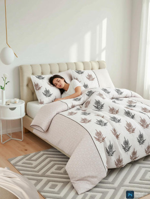 YASHI DÉCOR Cotton Double King Bedsheet(Pack of 1, Multicolour)