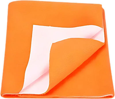 TCP Polycotton, Microfiber, Velvet, Woolen Single Flat 3 TC Solid Bedsheet(Pack of 1, ORANGE-1)