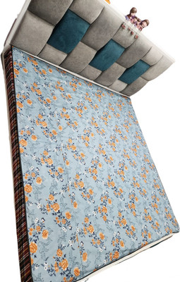 NG TRADING 210 TC Polyester Double Printed Fitted (Elastic) Bedsheet(Pack of 1, SKY BLUE)