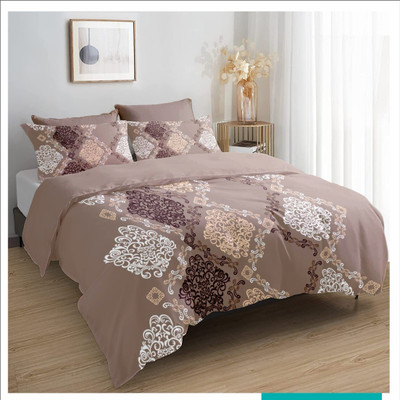 MORADO 180 TC Polycotton Double Printed Flat Bedsheet(Pack of 1, Multicolor)