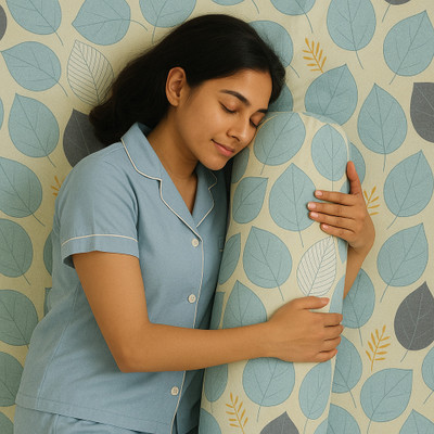 NCS Polycotton King Flat 280 TC Floral Bedsheet(Pack of 1, 1 bedsheet + 2 pillow cover + 1bolster cover with filler (PRINT-11)