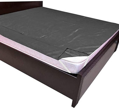 AG Creations 1 TC Polyester Double Solid Flat Bedsheet(Pack of 1, Black)