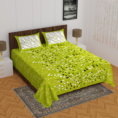 NSPR 144 TC Cotton Double Jaipuri Prints Flat Bedsheet(Pack of 1, Multicolor)