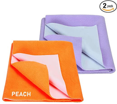 blessings ent 500 TC PVC Single Solid Flat Bedsheet(Pack of 2, Multicolor)