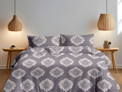 CosyHugs Cotton Queen Flat 255 TC Printed Bedsheet(Pack of 1, Beige)