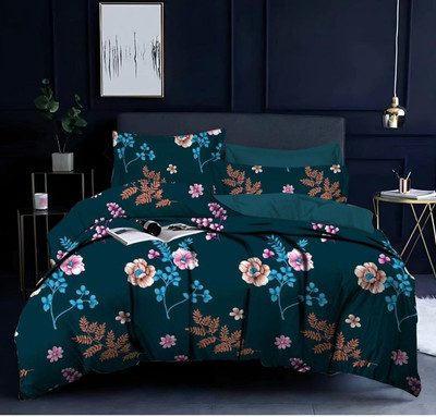 Riyans group Floral Single Comforter for  AC Room(Cotton, Grey)