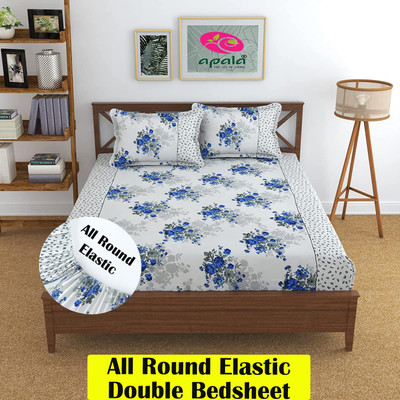 Limited Time Deal HIDECOR 250 TC Microfiber Double Printed Fitted (Elastic) Bedsheet For Rs. 299 @ 77% off