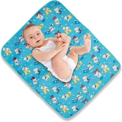 Diptych enterprises Cotton Baby Bed Protecting Mat(Blue, Free)