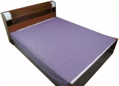 STYLZI 250 TC PVC Double Solid Flat Bedsheet(Pack of 1, Grey)