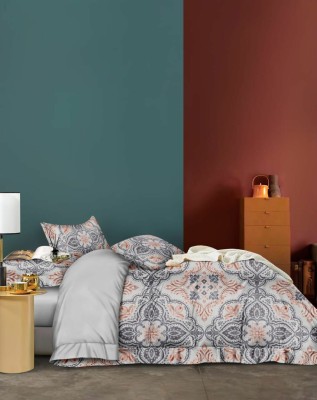 SHIV SALES 170 TC Cotton King Geometric Flat Bedsheet(Pack of 1, Multicolor)