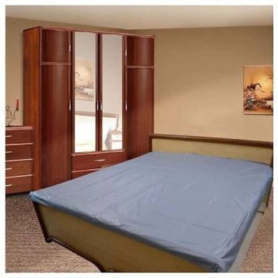 Organiser Villa 210 TC Polyester Double Self Design Flat Bedsheet(Pack of 1, Purple)
