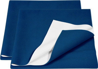 Hanu vedha Polycotton Single Flat 1 TC Solid Bedsheet(Pack of 2, Blue 2)
