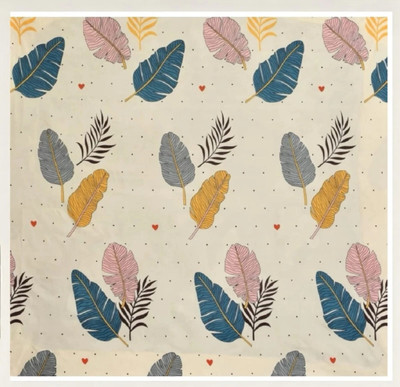 ROOMSTYLE Cotton Single Fitted (Elastic) 230 TC Floral Bedsheet(Pack of 1, White)