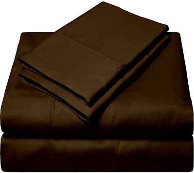 Bhumi Impex Microfiber Single Flat 180 TC Solid Bedsheet(Pack of 1, Chocolate)
