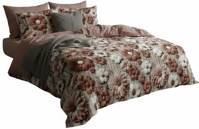 DreamWeave Cotton King Flat 240 TC Floral Bedsheet(Pack of 1, Multicolor)