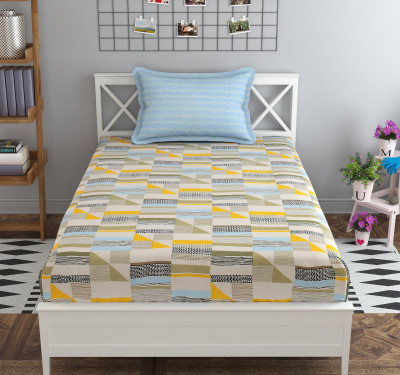Mafatlal 180 TC Microfiber Single Printed Flat Bedsheet(Pack of 1, Multicolor)