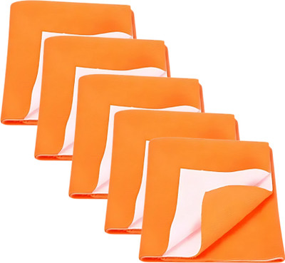 Hanu vedha Polyester Single Flat 1 TC Solid Bedsheet(Pack of 1, Orange 5)