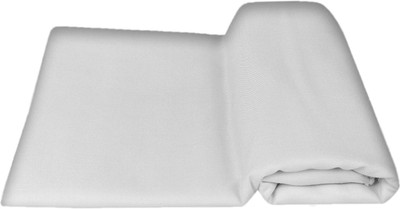 EthnicAlive 50 TC Cotton Single Solid Flat Bedsheet(Pack of 1, White)