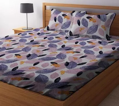 LX LOYREX 250 TC Cotton King Printed Fitted (Elastic) Bedsheet(Pack of 1, Multicolor4)