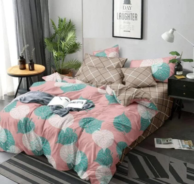 SG TRADERS C Polycotton King Flat 300 TC Printed Bedsheet(Pack of 1, Multicolor-01)