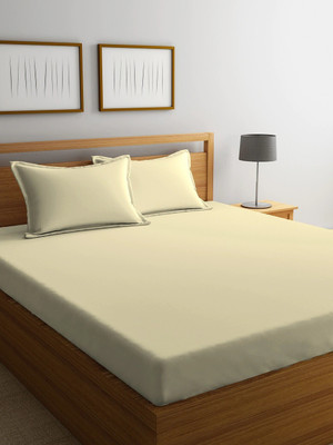 Optra 180 TC Microfiber Single Solid Flat Bedsheet(Pack of 1, ivory)
