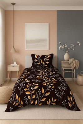 SCHp Woolen, Velvet Single Flat 240 TC Printed Bedsheet(Pack of 1, B_16)