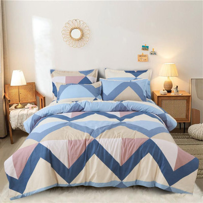 MORADO 210 TC Polycotton Double Printed Flat Bedsheet(Pack of 1, Multicolor)