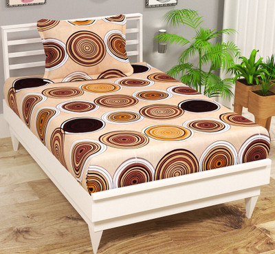 VAS COLLECTIONS 160 TC Cotton Single Printed Flat Bedsheet  (Pack Of 1, Beige 2) For Rs. 149 @ 79 %