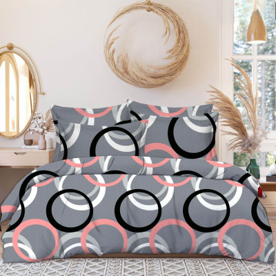 COTTON VILLAS 144 TC Microfiber Double Printed Flat Bedsheet(Pack of 1, 3D Fruty Printed)