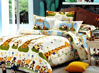 kitchDeco Cartoon Single Comforter for  AC Room(Microfiber, White)