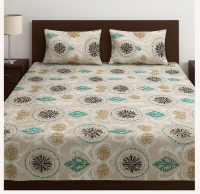 Sandhya Lifestyle Cotton Blend Single Flat 300 TC Self Design Bedsheet(Pack of 1, Multicolor)