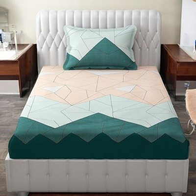 CHANDRAVATI 180 TC Microfiber Single Printed Flat Bedsheet(Pack of 1, Multicolor)