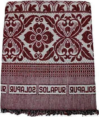 Terry Retail 140 TC Cotton Single Embroidered Flat Bedsheet(Pack of 1, Brown)