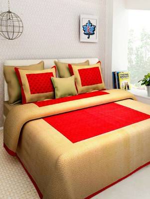 PALANG SHOBHA Cotton Double Flat 244 TC Jaipuri Prints Bedsheet(Pack of 1, Multicolor)