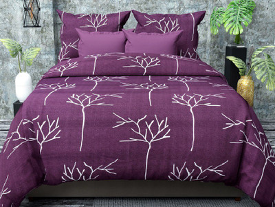 Laying Style 160 TC Cotton King Printed Fitted (Elastic) Bedsheet(Pack of 1, Glace Cotton King Size Elastic Bedsheet with 2 Pillow Cover 72x78x8 Inch-2)