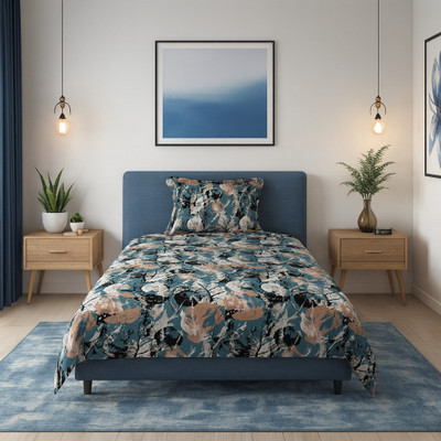 SCHp Woolen, Velvet Single Flat 240 TC Printed Bedsheet(Pack of 1, B_37)