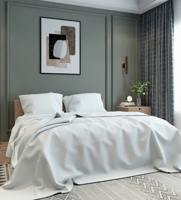BELVOSTUM 280 TC Microfiber Double Solid Flat Bedsheet(Pack of 1, Grey)