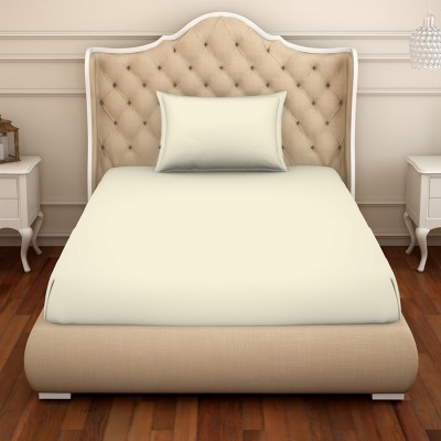 Welspun 150 TC Cotton Single Solid Flat Bedsheet(Pack of 1, LIGHT YELLOW)
