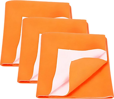 Hanu vedha Polyester Single Flat 1 TC Solid Bedsheet(Pack of 1, Orange 3)