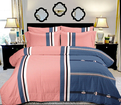 Jinaya's Cotton Double Flat 250 TC Printed Bedsheet(Pack of 1, Multicolor)