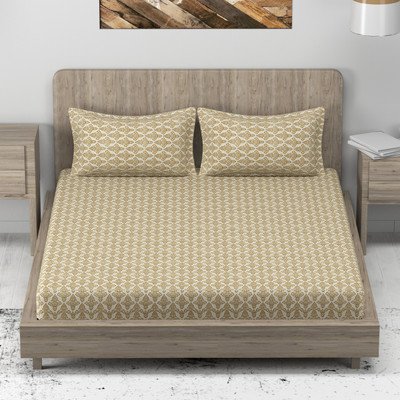 Flipkart SmartBuy 104 TC Cotton Double Printed Flat Bedsheet  (Pack Of 1, Multicolor) For Rs. 149 @ 85 %