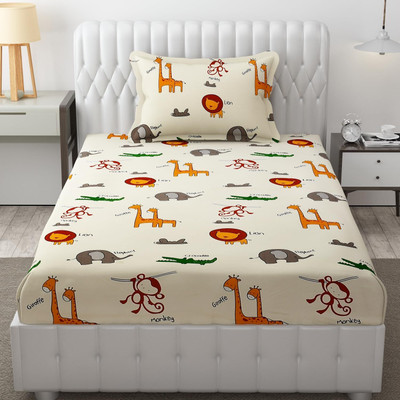 Freshfromloom 144 TC Microfiber Single Solid Flat Bedsheet(Pack of 1, Multi-Color 2)